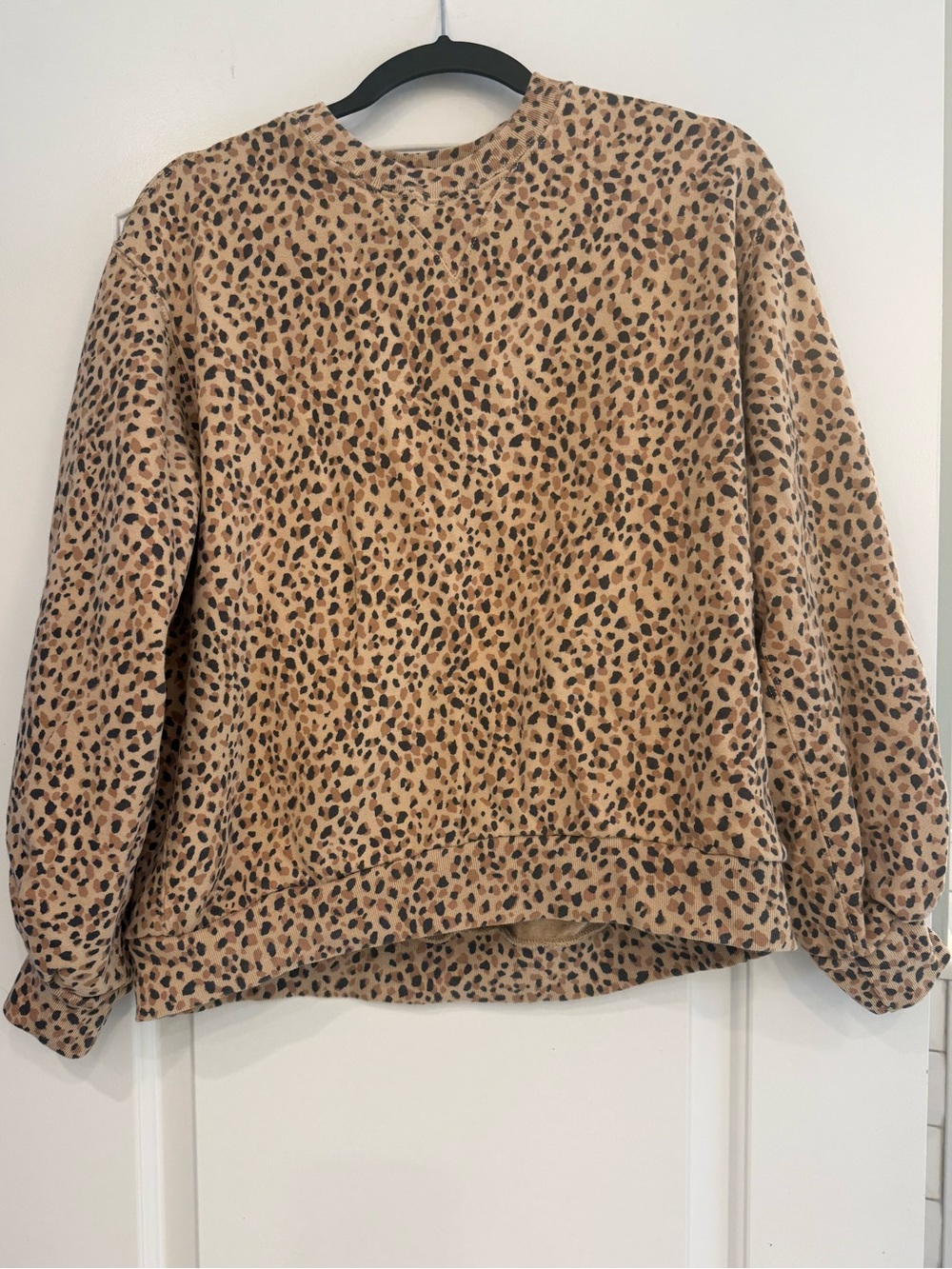 Abercrombie & Fitch Leopard Print Pullover in Tan and Black